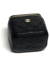 CC Logo Classic Vanity Small Cosmetic Case Mini Bag Black - CHANEL - BALAAN 4