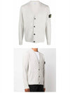 Men's Wappen Patch Button Cardigan Grey - STONE ISLAND - BALAAN 6