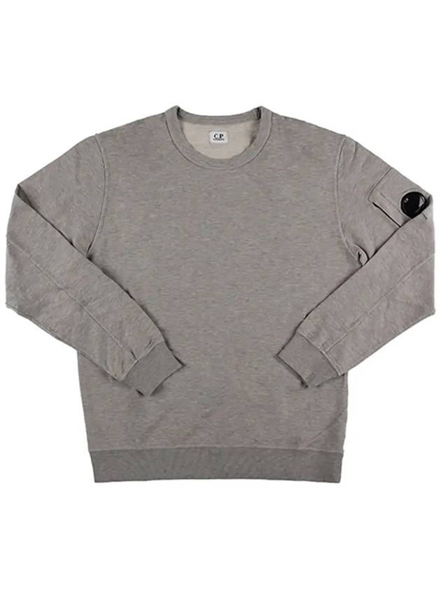 Light Fleece Crew Neck Sweatshirt Grey - CP COMPANY - BALAAN 5