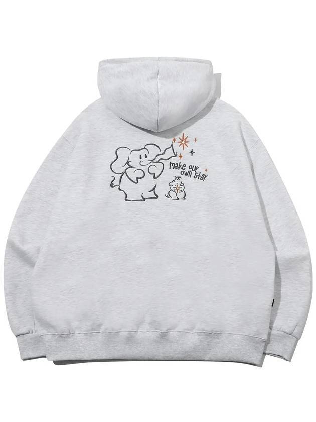 Elephant Star Embroidered Hooded Top Melange White - CPGN STUDIO - BALAAN 1