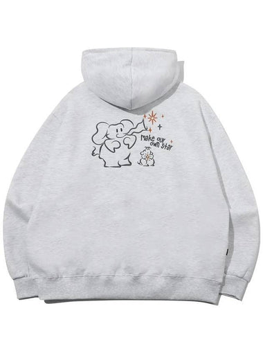 Elephant Star Embroidered Hooded Top Melange White - CPGN STUDIO - BALAAN 1