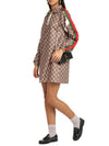 Interlocking G Technical Jersey Short Dress Olive Green - GUCCI - BALAAN 4