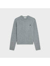 Triomphe Cashmere Cable-Knit Top Grey - CELINE - BALAAN 1