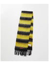 Striped Wool Mohair Muffler Black - MARNI - BALAAN 2