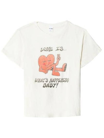 Love Is What Happen Baby Short Sleeve T-Shirt White - RE/DONE - BALAAN 1
