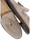 Tassel Detail Suede Loafers Beige - BRUNELLO CUCINELLI - BALAAN 6