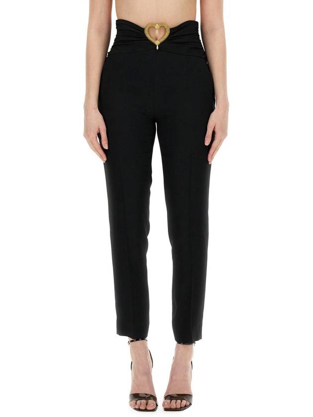 straight pants 03280433 8555 BLACK - MOSCHINO - BALAAN 2