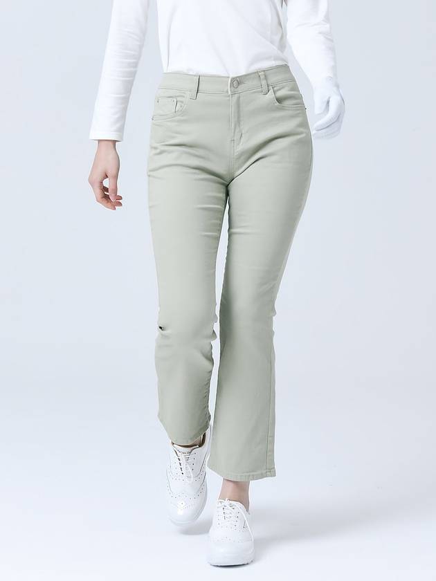 Waist Banding Cotton Span 8-quarter Semi Boot Cut Pale Olive Green Pants DO3242PT002 - DOYOUKNOWMC GOLF WEAR - BALAAN 2