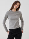 Raglan slit long sleeve t shirt gray - LESEIZIEME - BALAAN 2