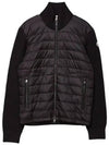 Padded wool cardigan black - MONCLER - BALAAN 8