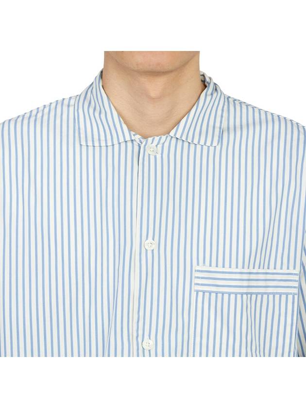 Poplin Long Sleeve Shirt Placid Blue Stripes - TEKLA - BALAAN 7