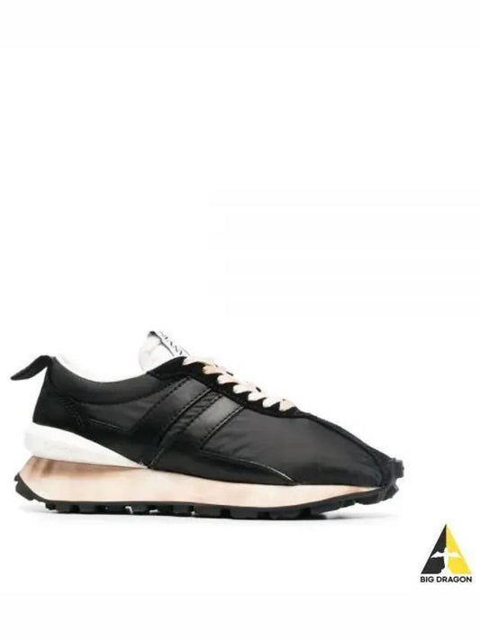 Bumper Nylon Low Top Sneakers Black - LANVIN - BALAAN 2