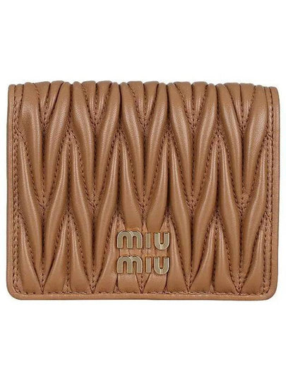 Matelasse Leather Half Wallet Caramel - MIU MIU - BALAAN 2