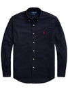 Embroidered Pony Logo Long Sleeve Shirt Navy - POLO RALPH LAUREN - BALAAN 2