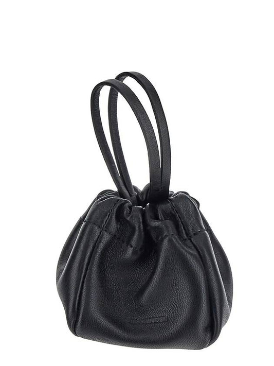 Women's Ripple Mini Pouch Bucket Bag Black - JIL SANDER - BALAAN 1