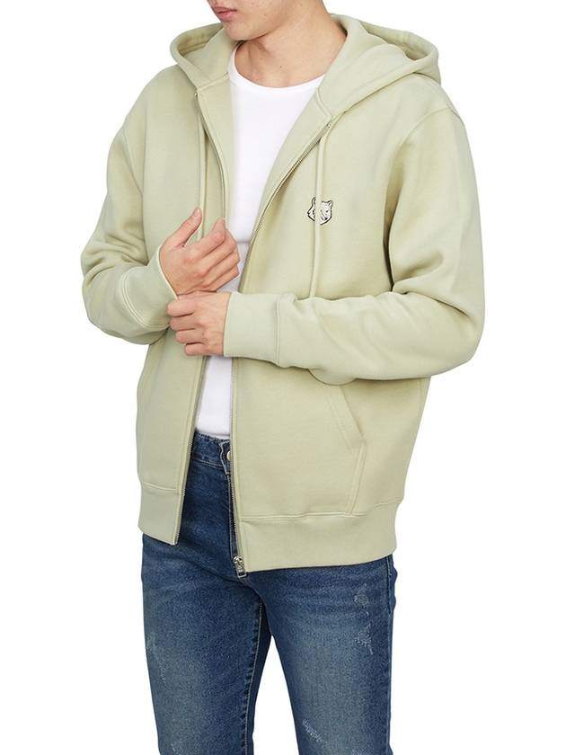 Bold Fox Head Patch Cotton Zip-Up Hoodie Ash Tree - MAISON KITSUNE - BALAAN 6