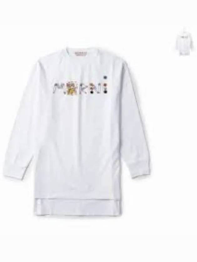 Logo Long Sleeve T-Shirt Lily White - MARNI - BALAAN 2