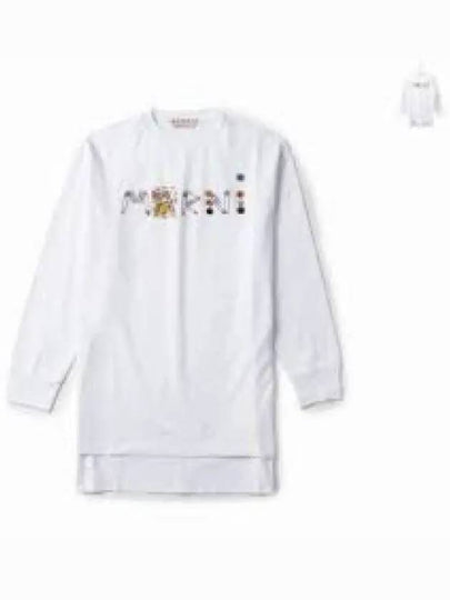 Logo Long Sleeve T-Shirt Lily White - MARNI - BALAAN 2