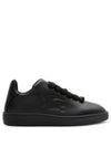 EKD Embossed Logo Leather Low-Top Sneakers Black - BURBERRY - BALAAN 2