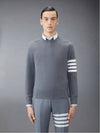 4 Bar Armband Milano Stitch Knit Top Mid Grey - THOM BROWNE - BALAAN 7