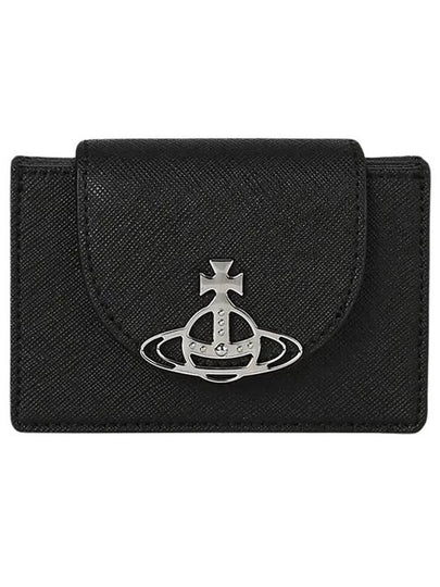 ORB Logo Flap Card Wallet Black - VIVIENNE WESTWOOD - BALAAN 2