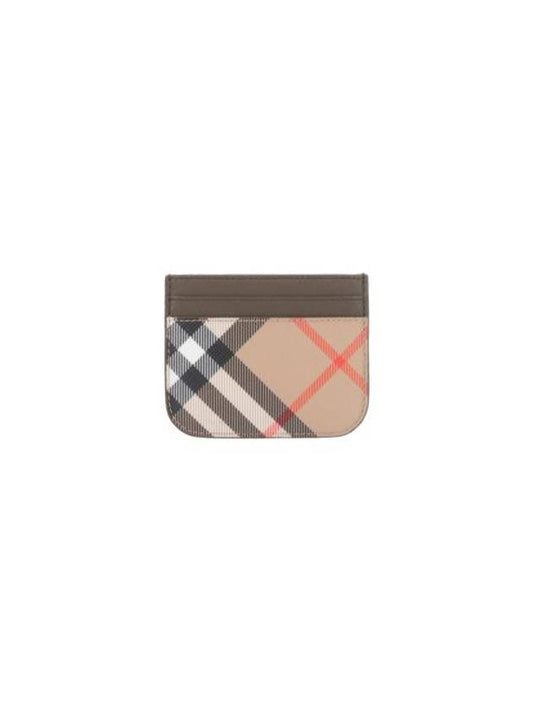 Check Card Wallet Beige - BURBERRY - BALAAN 1