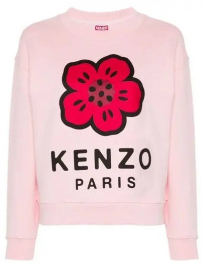 Boke Flower Cotton Sweatshirt Pink - KENZO - BALAAN 2