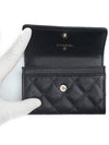 gold logo caviar card wallet black - CHANEL - BALAAN 8