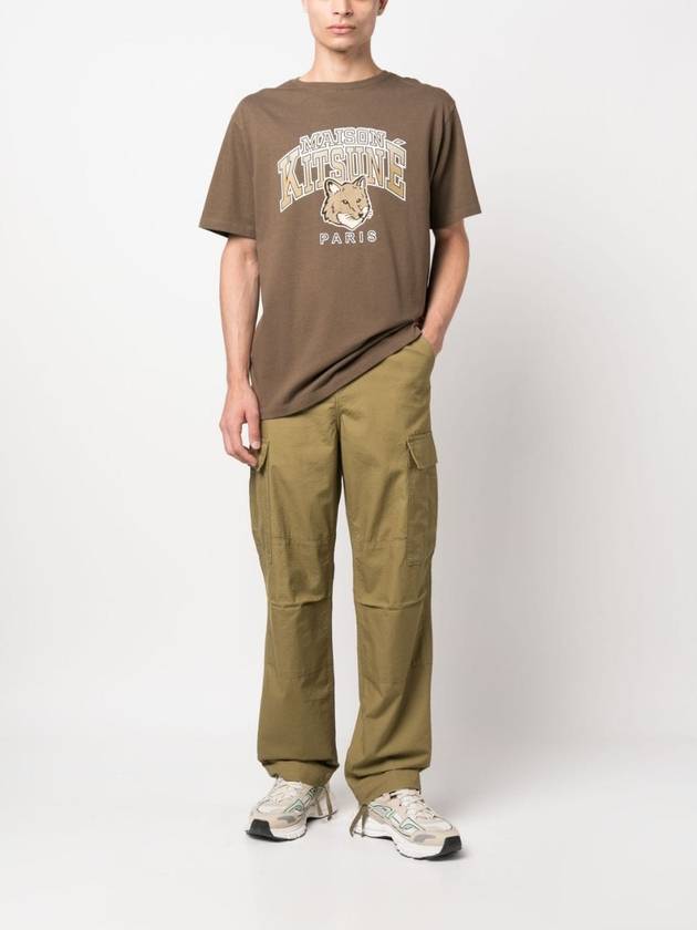 Campus Fox Relaxed Short Sleeve T-Shirt Khaki - MAISON KITSUNE - BALAAN 3