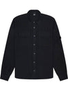 Linen Pocket Long Sleeve Shirt Black - CP COMPANY - BALAAN 2