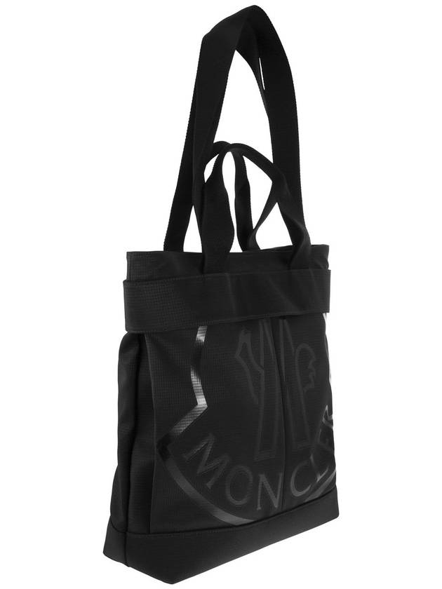 Cut Logo Print Tote Bag Black - MONCLER - BALAAN 5