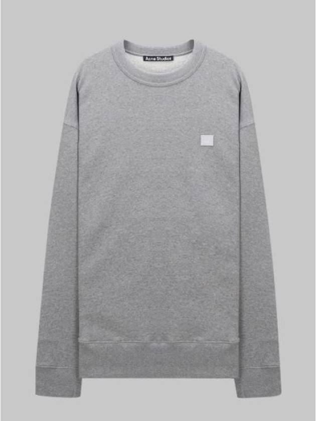 Face Patch Sweatshirt Light Grey Melange - ACNE STUDIOS - BALAAN 2