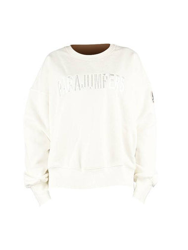 Women's Melita Logo Sweatshirt Off White - PARAJUMPERS - BALAAN 1