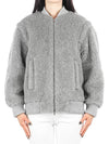 Women's Terry Wool Cashmere Zip-up Jacket Grey - MAX MARA - BALAAN 2