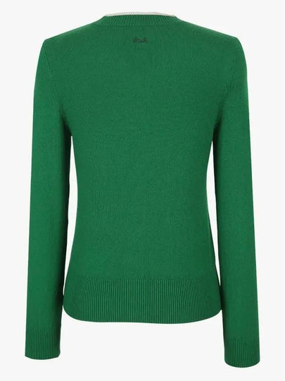 Drew Women s Jacquard Cardigan DF47KC06 GREEN - DRUH GOLF - BALAAN 2