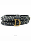 Saddle Oblique Jacquard Shoulder Bag Navy - DIOR - BALAAN 5