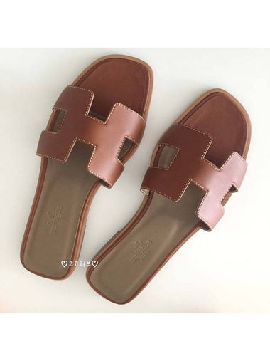 Oran slippers gold - HERMES - BALAAN 1