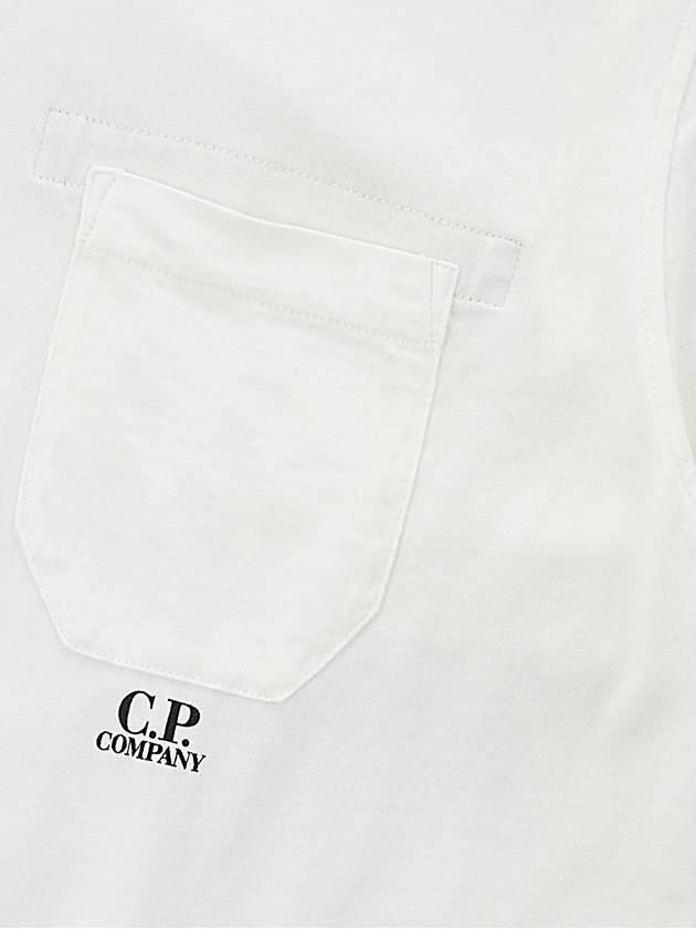 Small Logo Pocket Cotton Short Sleeve T-Shirt White - CP COMPANY - BALAAN 7