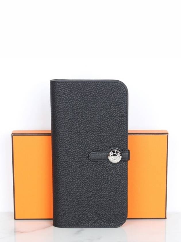 Dogon Recto long wallet black silver - HERMES - BALAAN 2