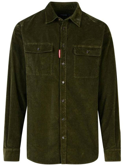 Long Sleeve Shirt S74DM0874 S54097 728 FIR GREEN - DSQUARED2 - BALAAN 2