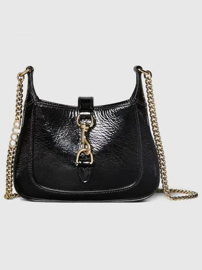 Jackie Notte Patent Leather Mini Shoulder Bag Black - GUCCI - BALAAN 2