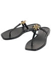 Roxanne Jelly Logo Flip Flops Black - TORY BURCH - BALAAN 2