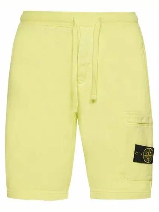 Men's Wappen Patch Bermuda Shorts Melon Lime - STONE ISLAND - BALAAN 2