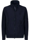 Lens Wappen Soft Shell Zip-Up Jacket Navy - CP COMPANY - BALAAN 2