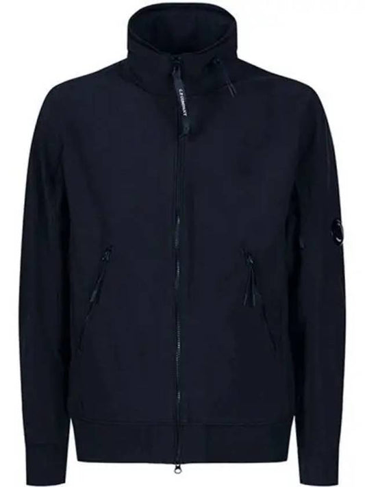 Lens Wappen Soft Shell Zip-Up Jacket Navy - CP COMPANY - BALAAN 2