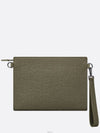 A5 Triangle Pouch Khaki Clutch Bag - DIOR - BALAAN 2