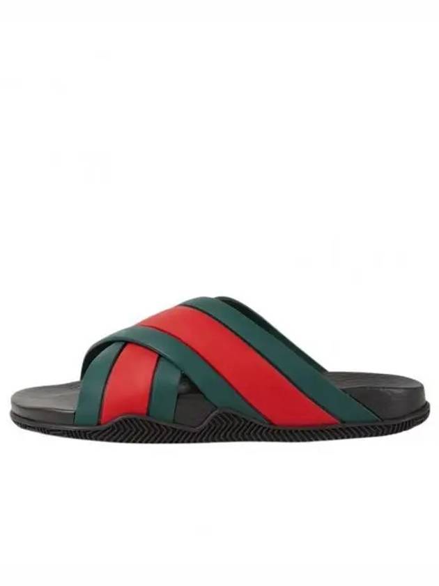 X Strap Web Rubber Slippers - GUCCI - BALAAN 2