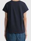 Logo Print Crew Neck Short Sleeve T-Shirt Navy - A.P.C. - BALAAN 8