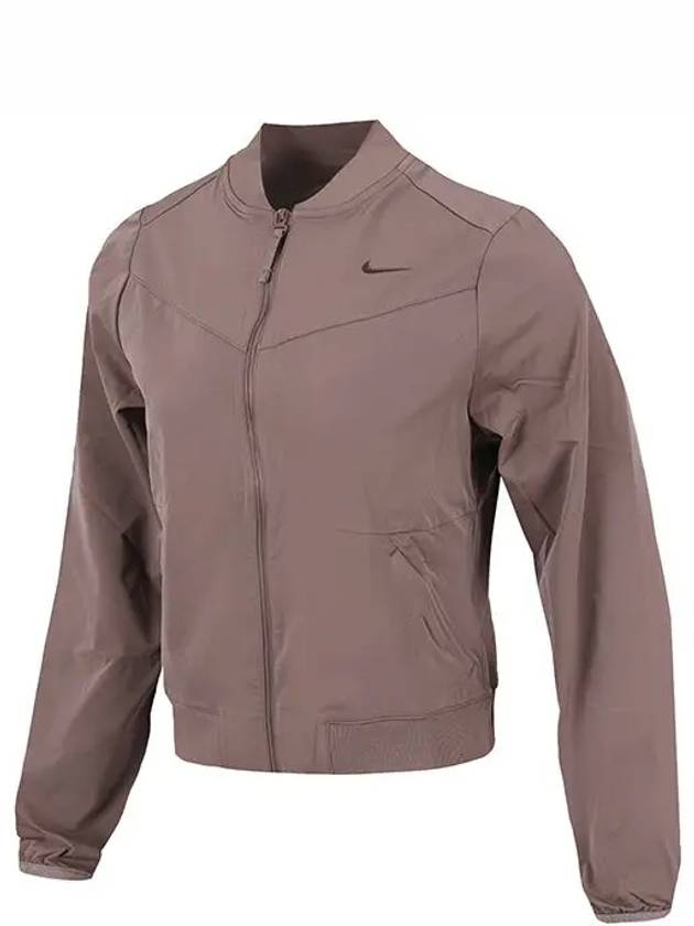 Dri-Fit Bliss Bomber Jacket Plum Eclipse - NIKE - BALAAN 3