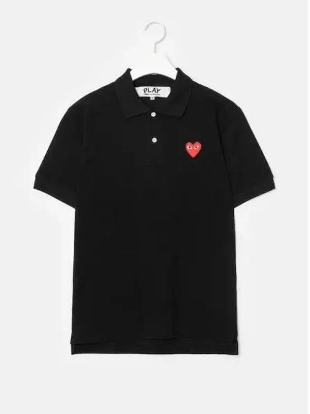 Unisex Red Heart Waffen Polo T shirt Blouse Southern Black Domestic Product GM0024042381214 - COMME DES GARCONS PLAY - BALAAN 1